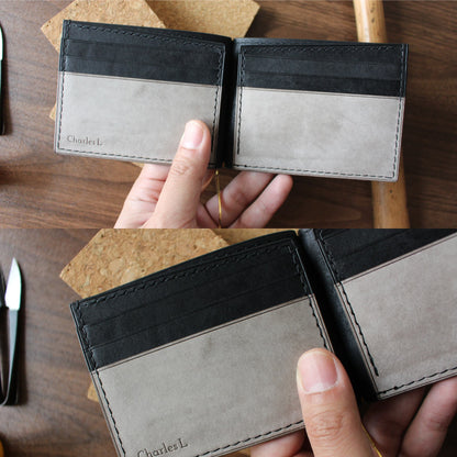 輕薄六卡皮革錢夾內層設計 - Hato Leather