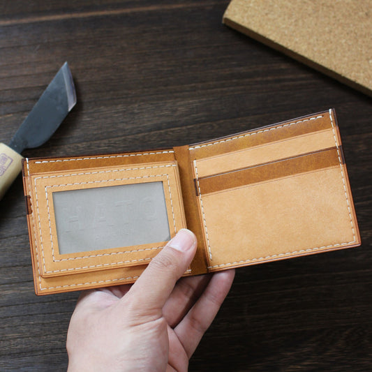 客製化六卡三摺皮革銀包 6-Card Flip Wallet - Hato Leather