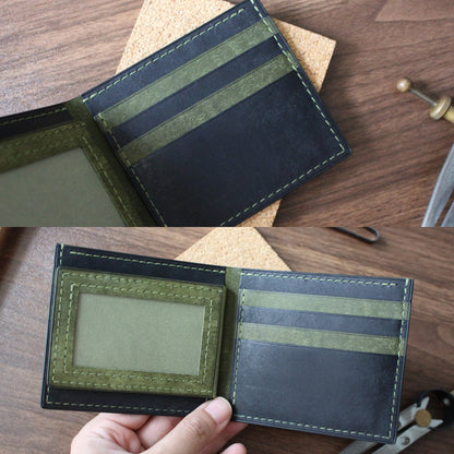 客製化皮革三摺相位銀包 Custom Leather 8-Card Wallet - Hato Leather