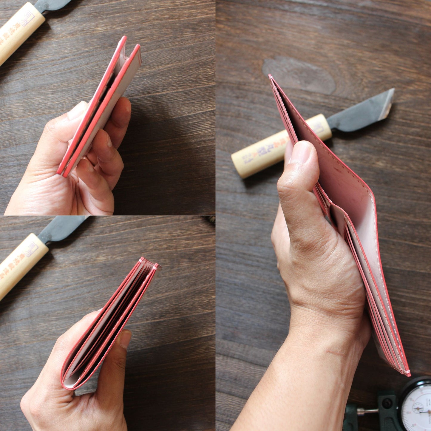 客製化皮革八卡銀包 Custom Leather 8-Card Wallet - Hato Leather