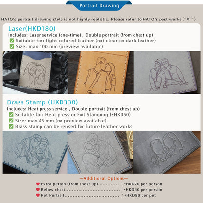 客製化人像繪畫刻印服務 | Custom Portrait Illustration Service
