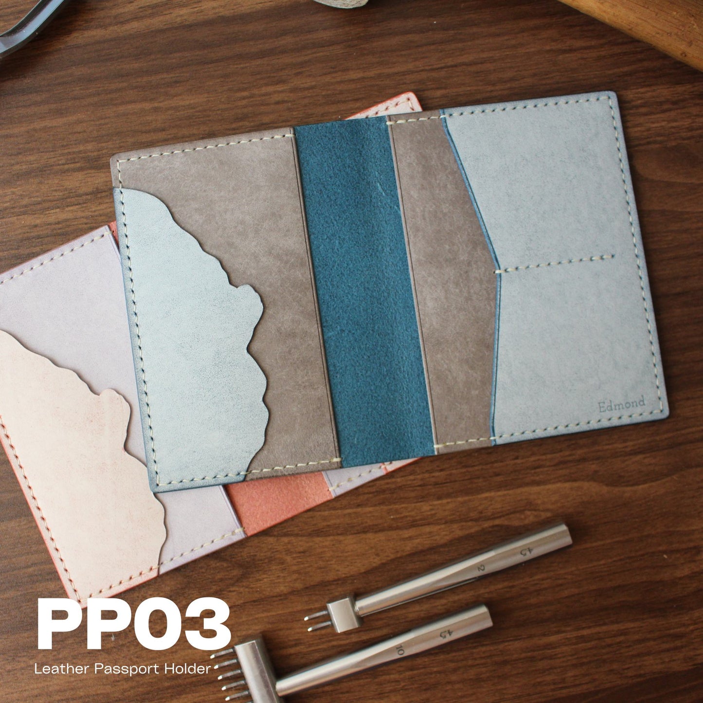 獅子山手工皮革護照套 PP03 內層 - Hato Leather